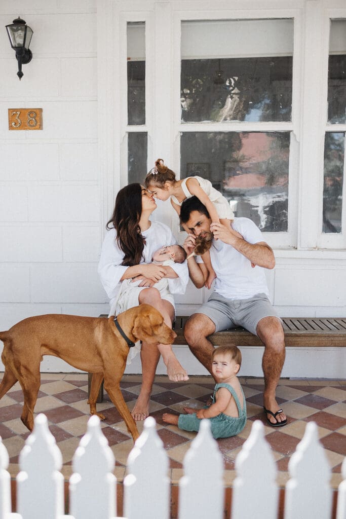the full family on front porch candid family photos